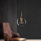 Armed Brass Pendant Lamp