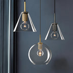 Armed Brass Pendant Lamp