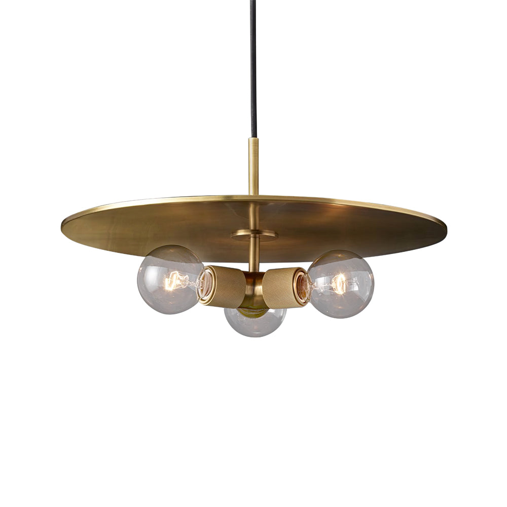 Armed Brass Pendant Lamp