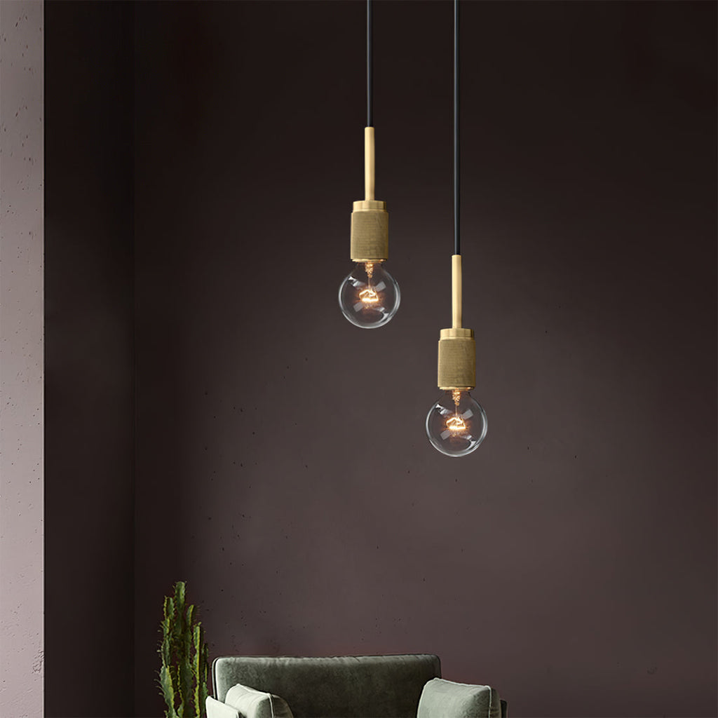 Armed Brass Pendant Lamp