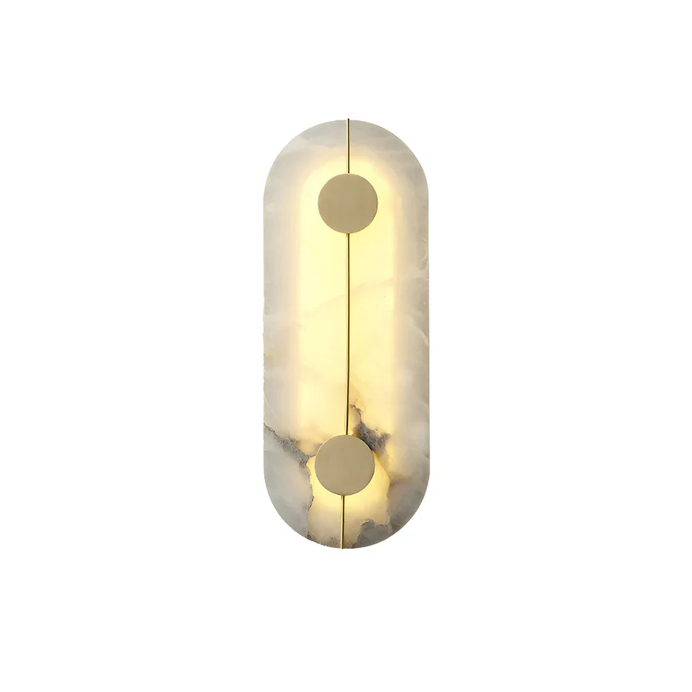 Artistic Brass Alabaster Wall Lamp