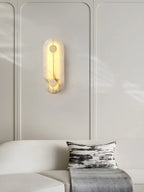Artistic Brass Alabaster Wall Lamp