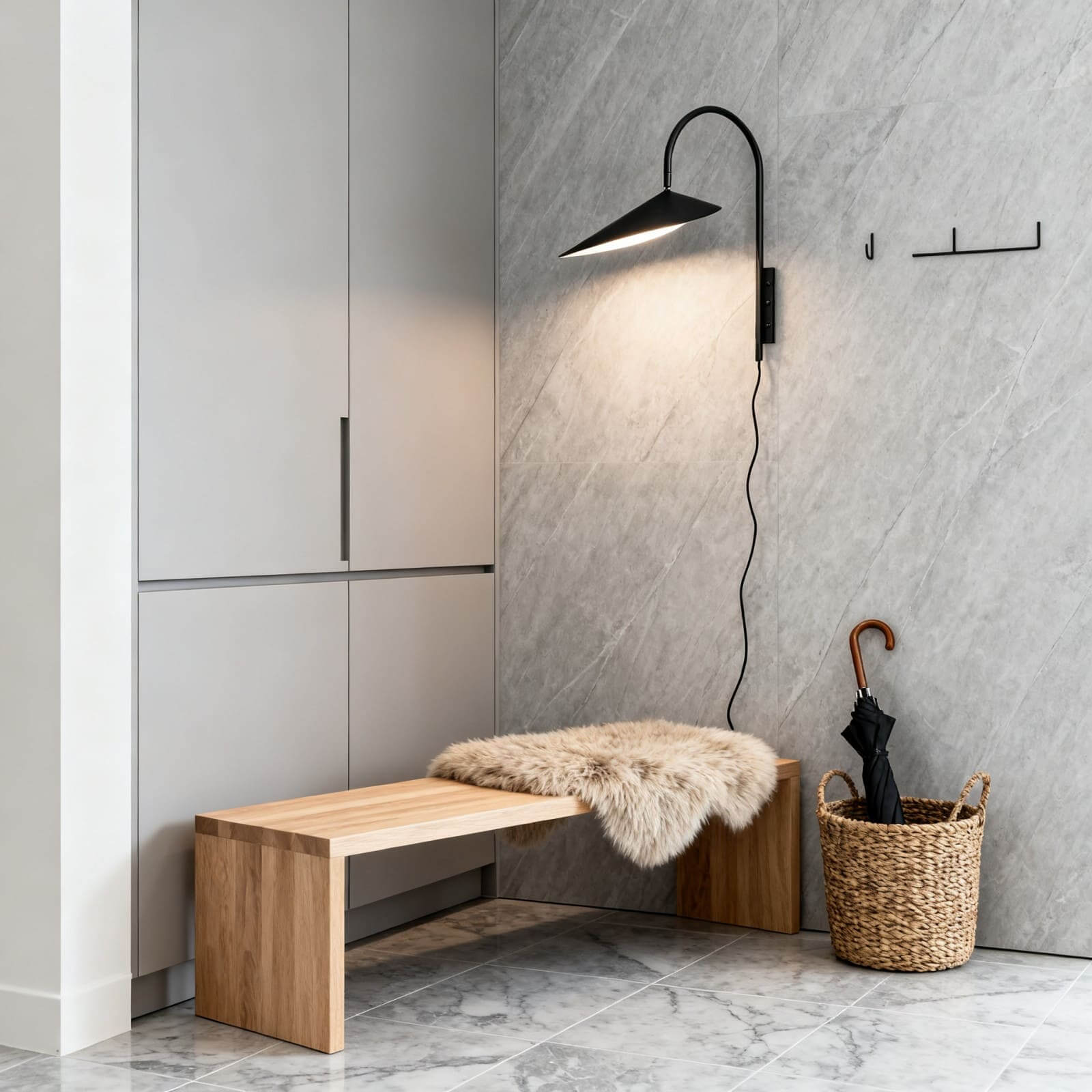 Arum Plug-In Wall Sconce – No-Wire Bedroom & Living Room Light