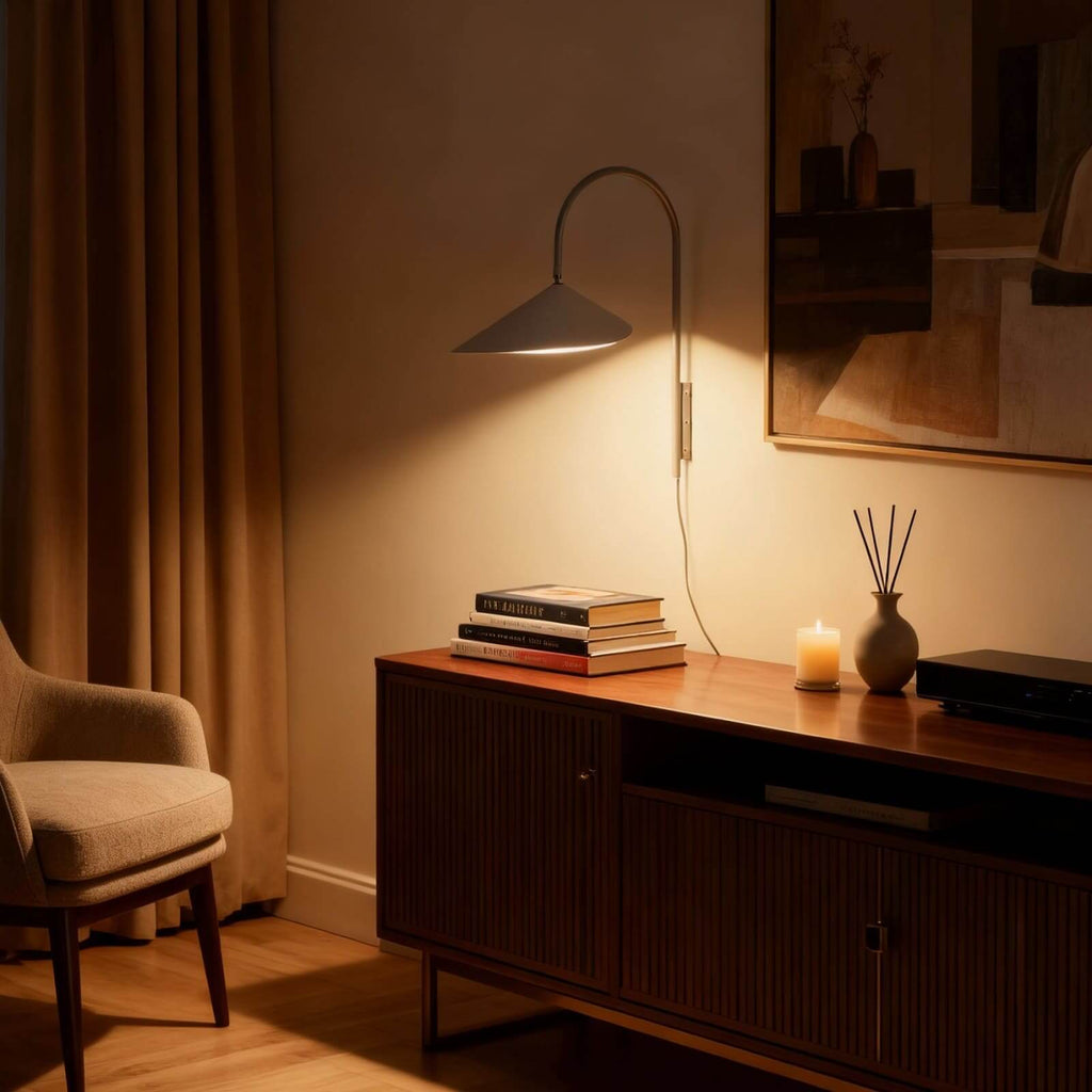 Arum Plug-In Wall Sconce – No-Wire Bedroom & Living Room Light