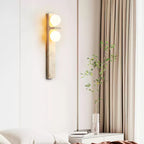 Asymmetrical Travertine Wall Sconce