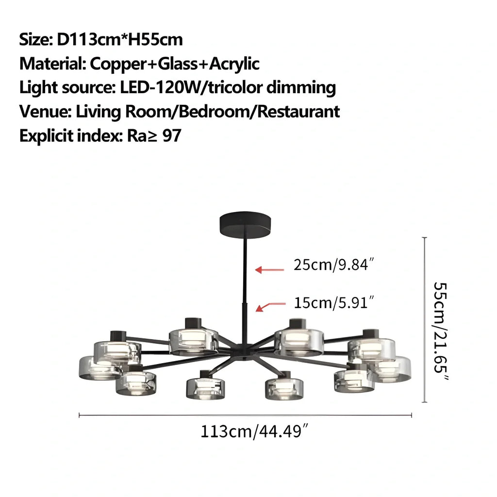 Light Luxury Creative Glass Chandelier