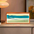 Healing Forest LED Light Painting - Nordic Wooden Frame Light Box Art