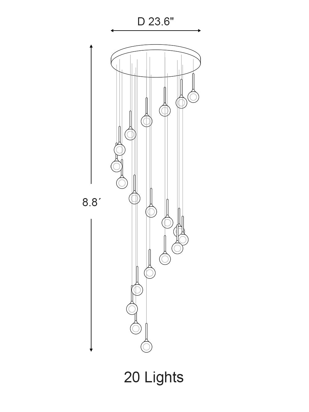 Magical Moon Crystal Pendant Light