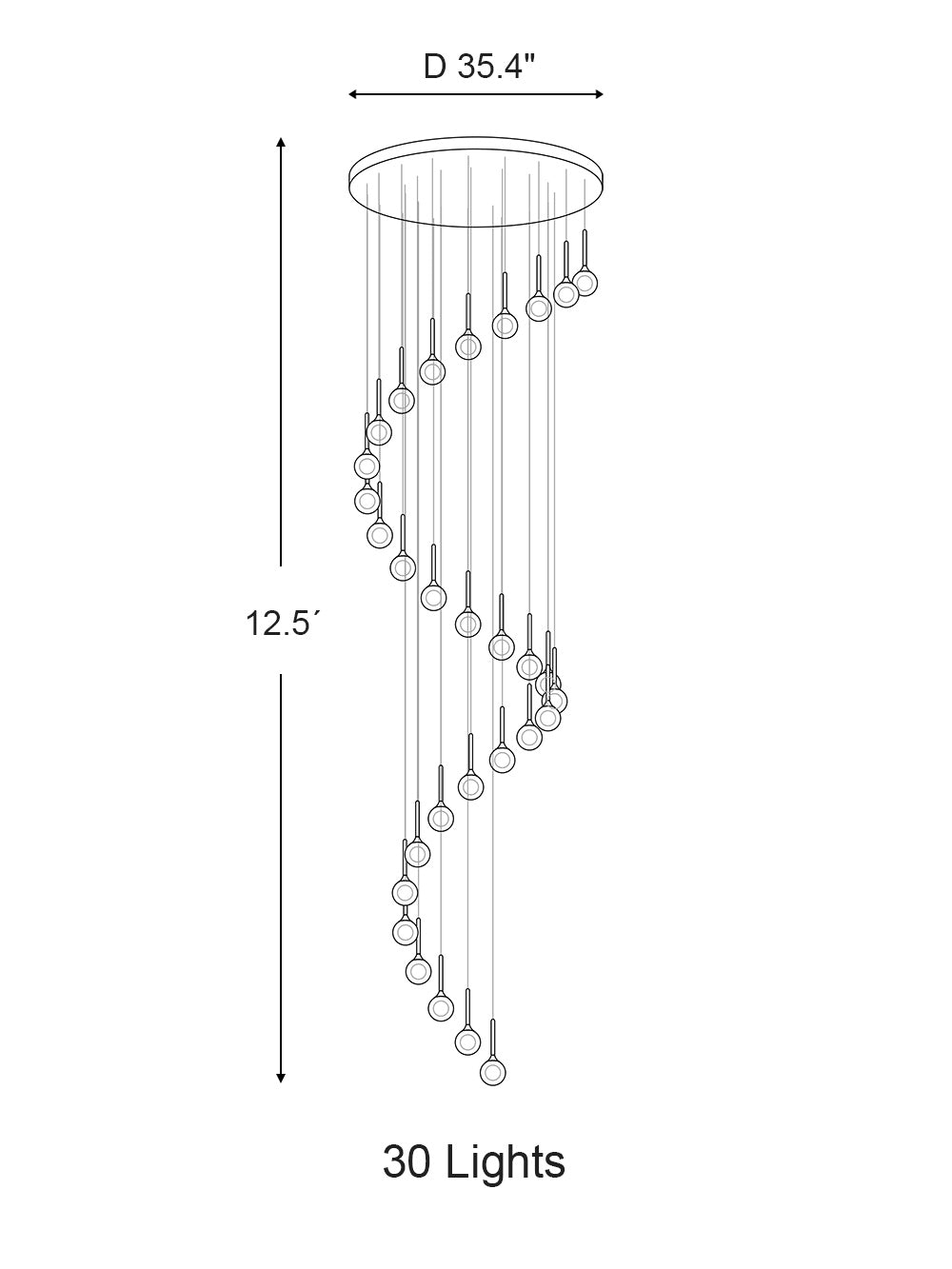 Magical Moon Crystal Pendant Light