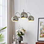 Bauhaus Style Antique Chrome  Chandelier