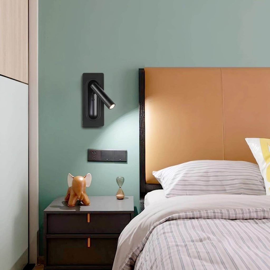 Bedside LED Wall Lamp — Compact Reading Sconce in Four Finishes