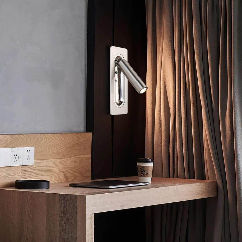 Bedside LED Wall Lamp — Compact Reading Sconce in Four Finishes