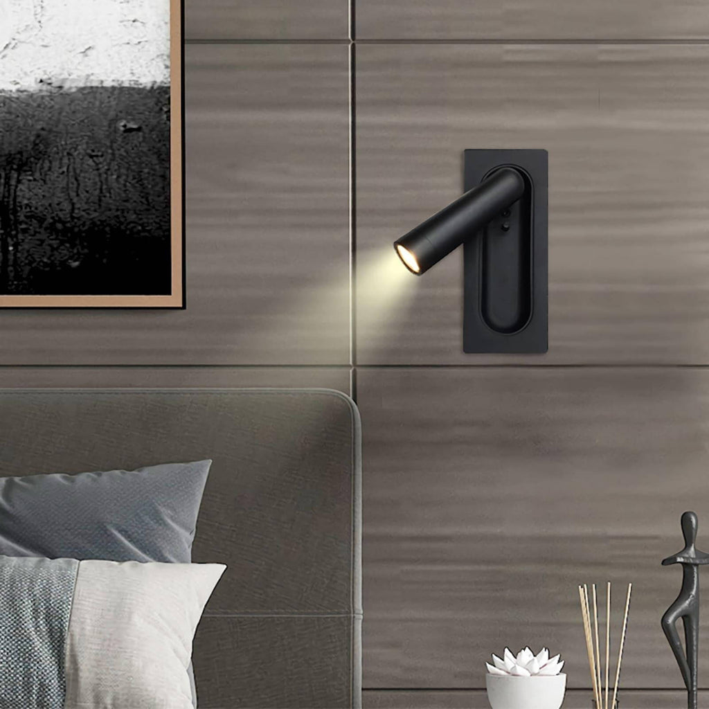 Bedside LED Wall Lamp — Compact Reading Sconce in Four Finishes