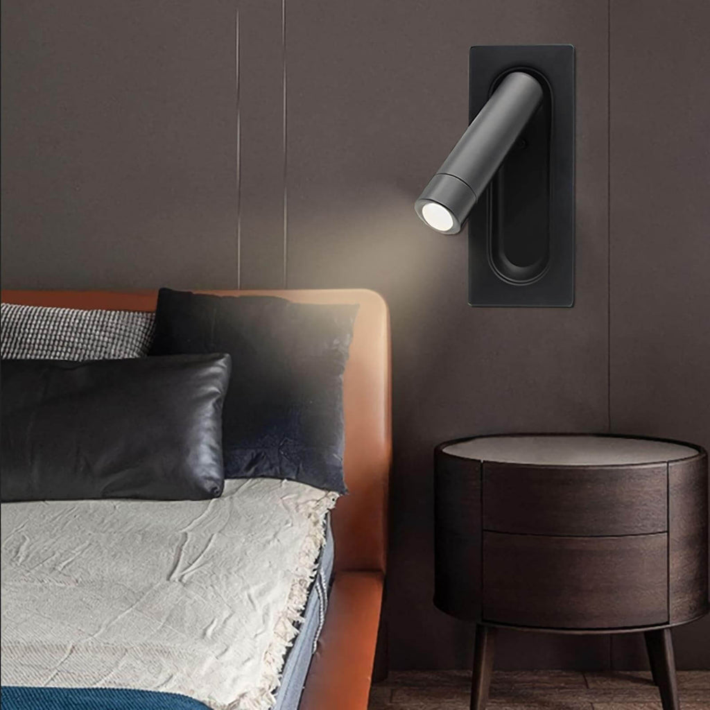 Bedside LED Wall Lamp — Compact Reading Sconce in Four Finishes