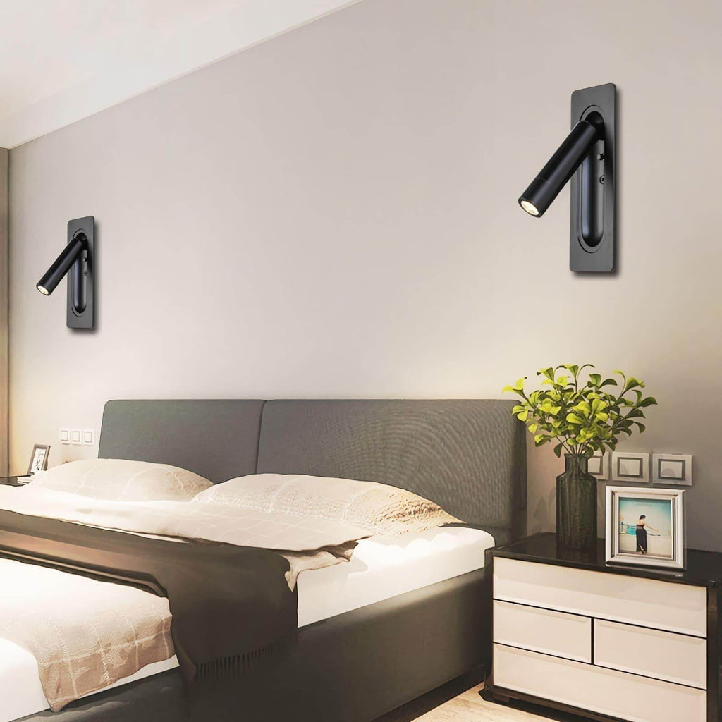 Bedside LED Wall Lamp — Compact Reading Sconce in Four Finishes