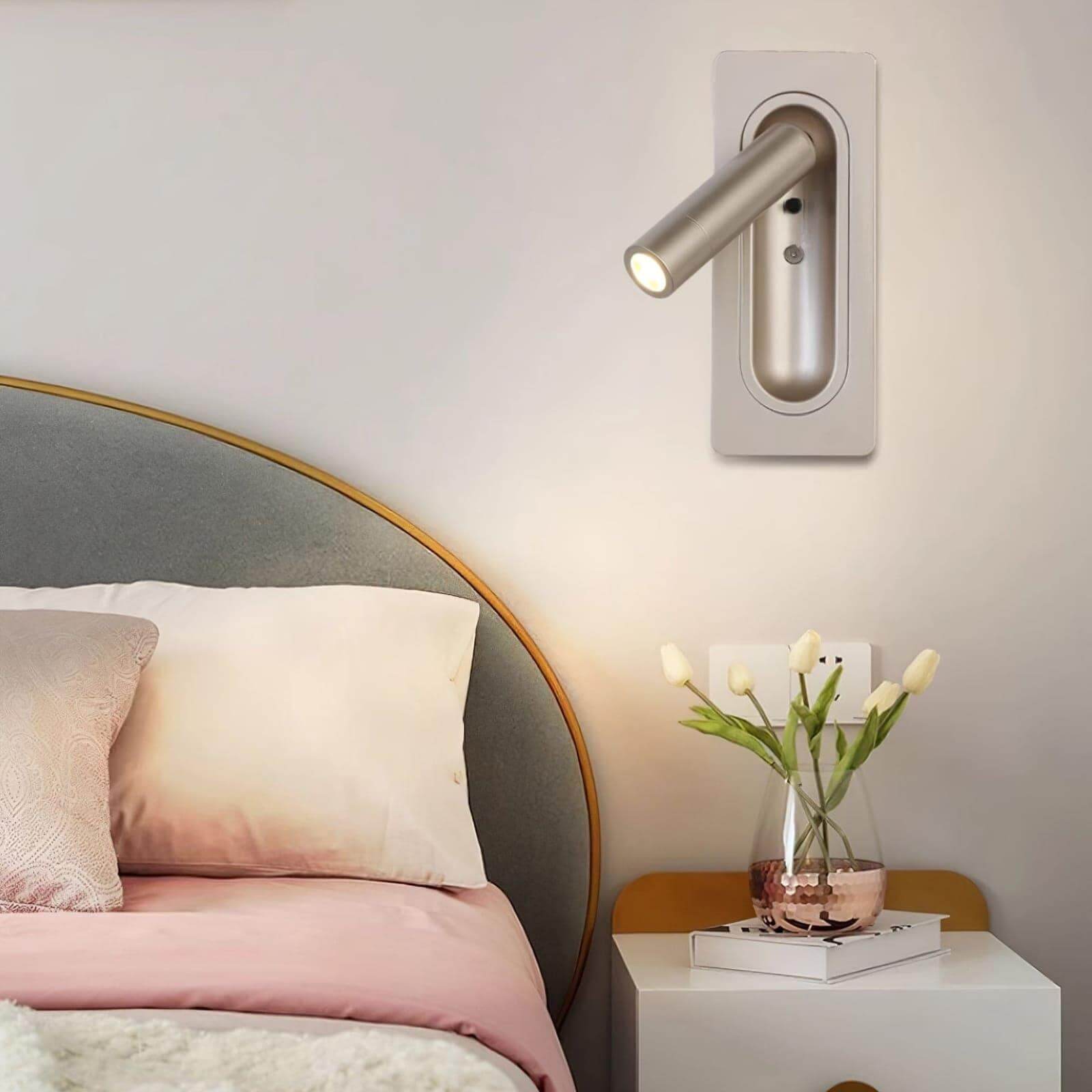 Bedside LED Wall Lamp — Compact Reading Sconce in Four Finishes