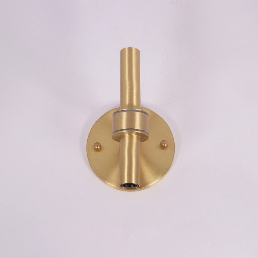 Round White Glass Bedroom Wall Lamp