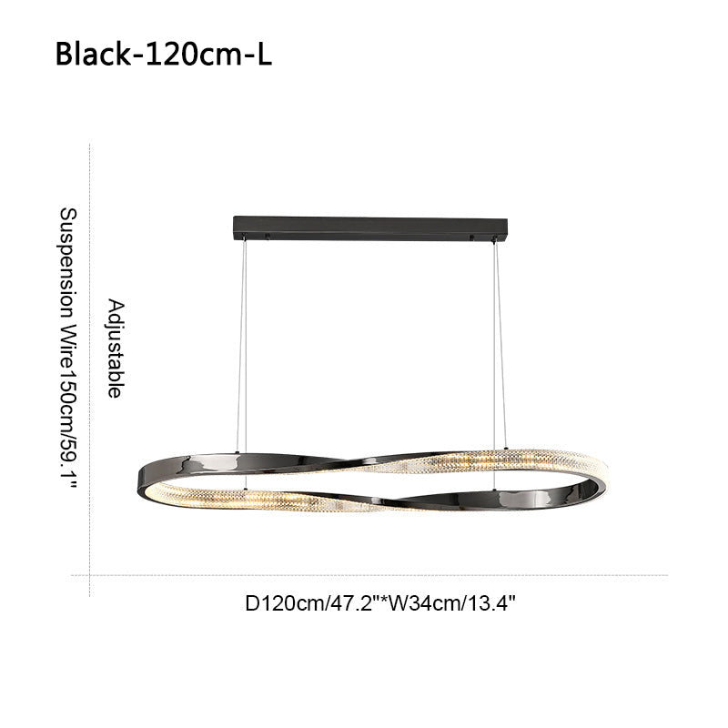 Modern Simple Mobius Circle Chandelier