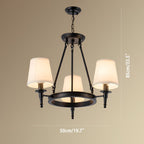 Vintage Ring Metal Fabric Chandelier