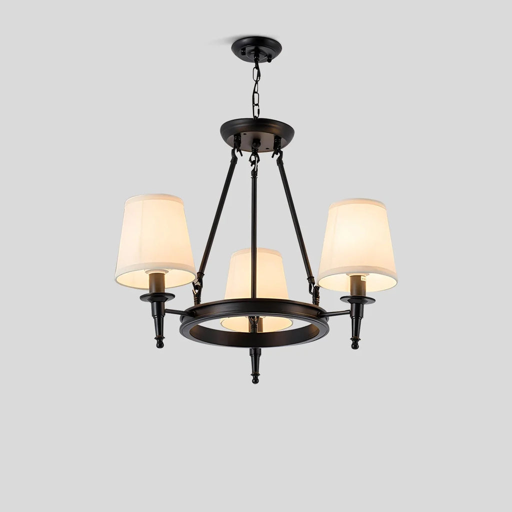 Vintage Ring Metal Fabric Chandelier