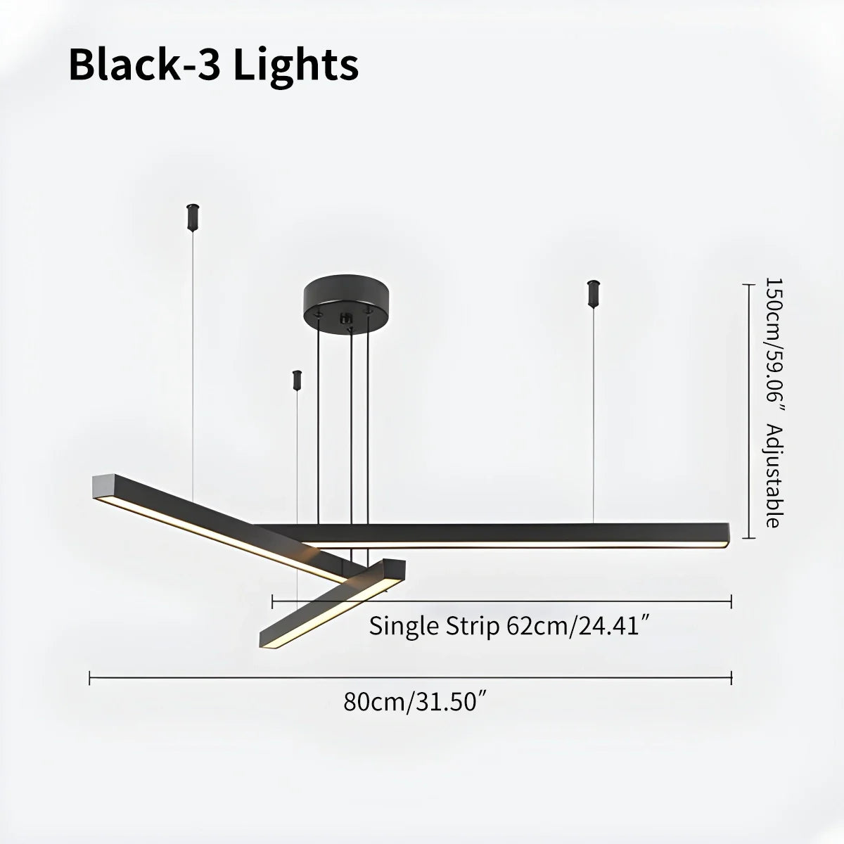 Multi Light Sticks LED Chandelier for Living Room