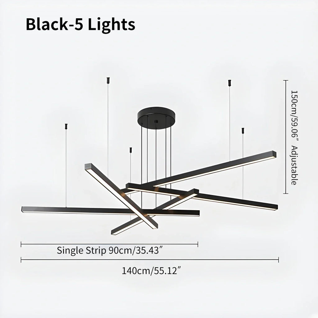 Multi Light Sticks LED Chandelier for Living Room