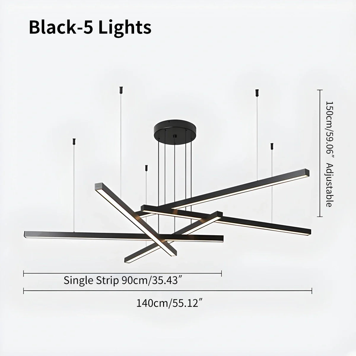 Multi Light Sticks LED Chandelier for Living Room