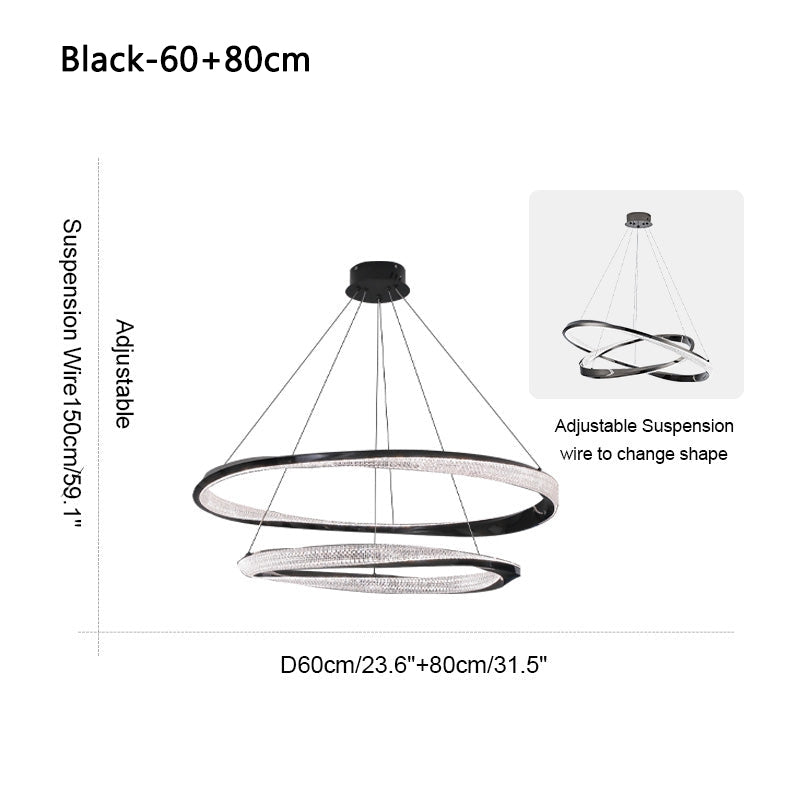 Modern Simple Mobius Circle Chandelier