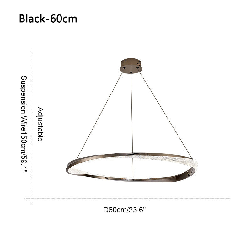 Modern Simple Mobius Circle Chandelier
