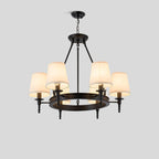Vintage Ring Metal Fabric Chandelier