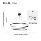 Modern Simple Mobius Circle Chandelier