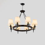 Vintage Ring Metal Fabric Chandelier
