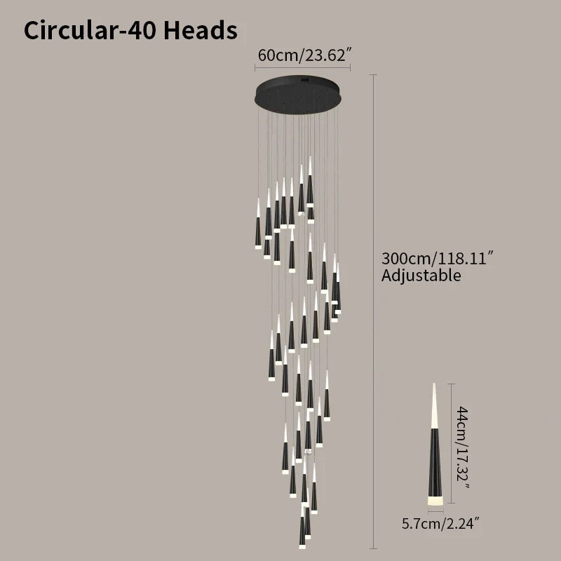 Meteor Shower Chandelier for Staircase