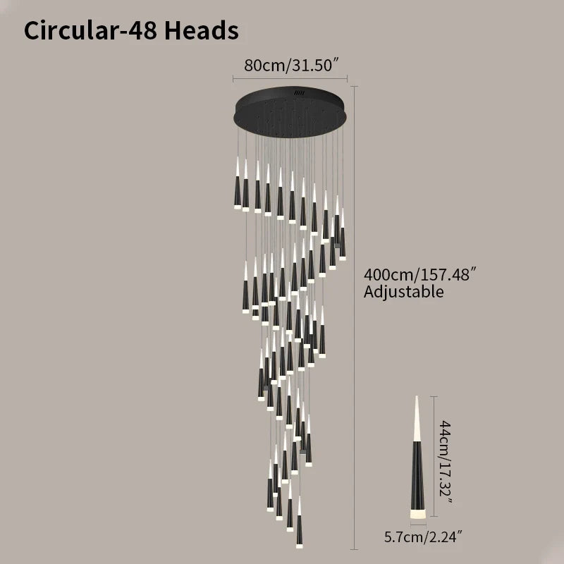 Meteor Shower Chandelier for Staircase