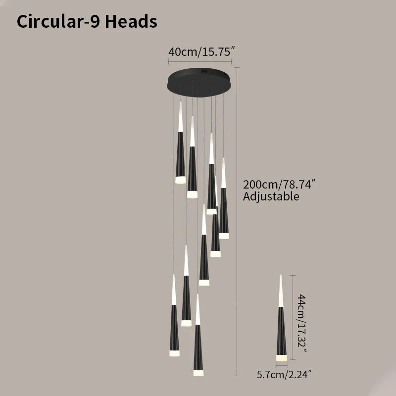 Meteor Shower Chandelier for Staircase