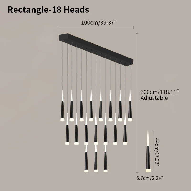 Meteor Shower Chandelier for Staircase