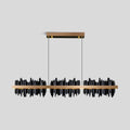 Iceberg Linear Chandelier-Black & Gold
