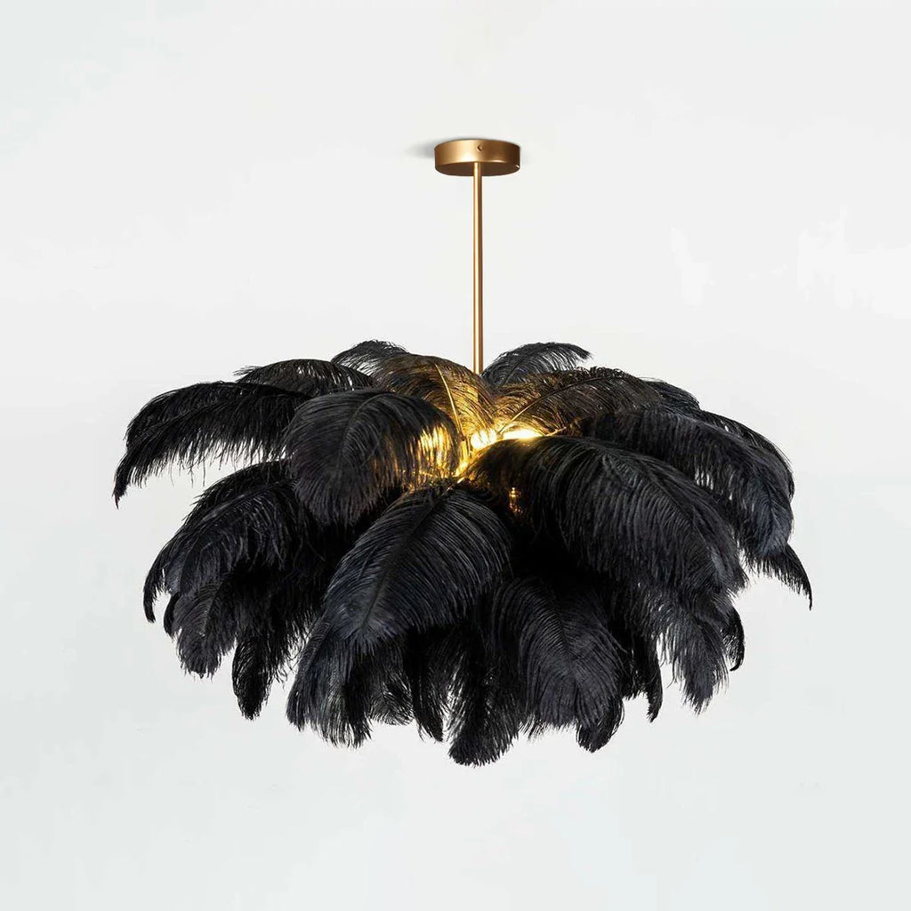 Ostrich Feather Chandelier Multiple Colors Available