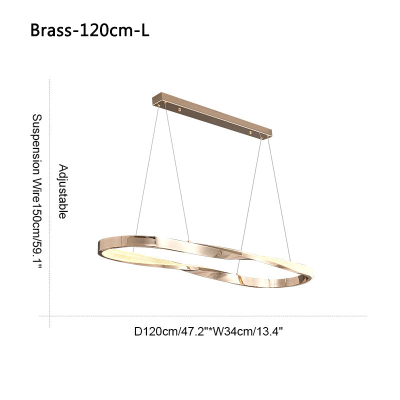 Modern Simple Mobius Circle Chandelier