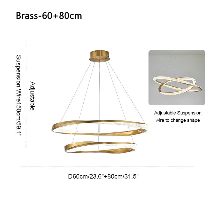 Modern Simple Mobius Circle Chandelier