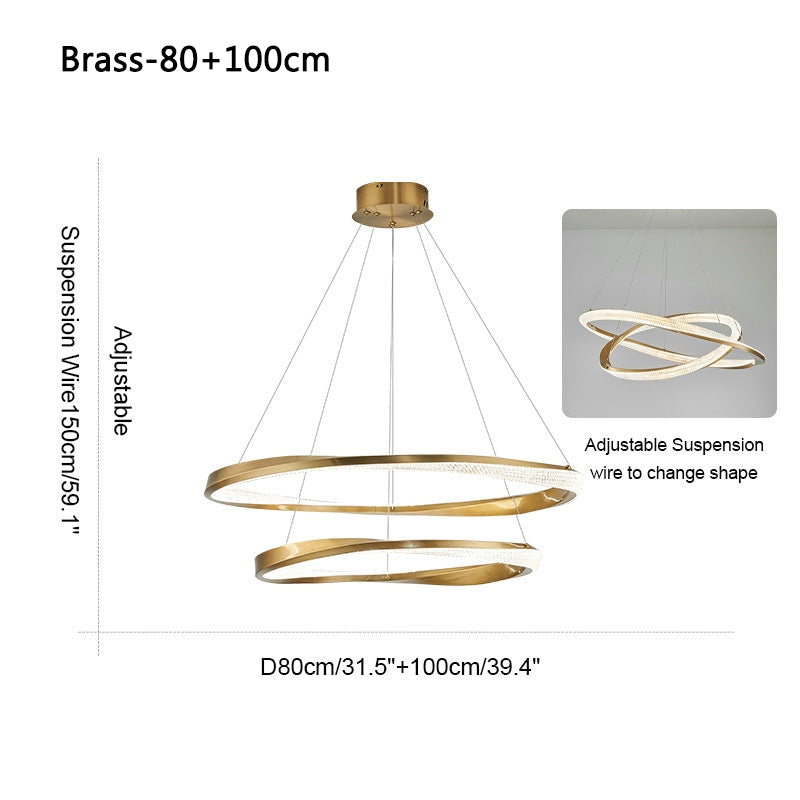 Modern Simple Mobius Circle Chandelier