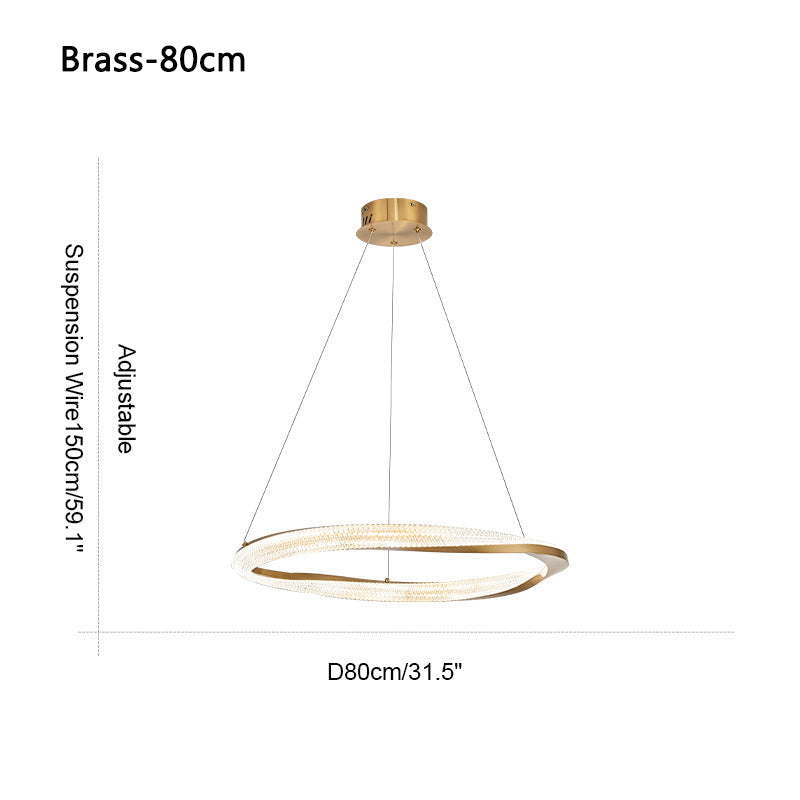 Modern Simple Mobius Circle Chandelier