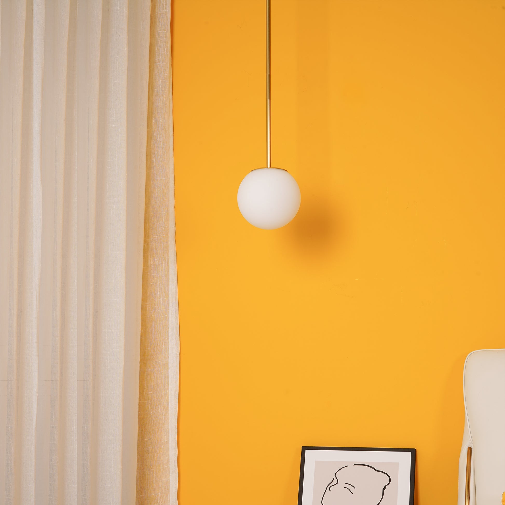 Brass Architectural Pendant Light