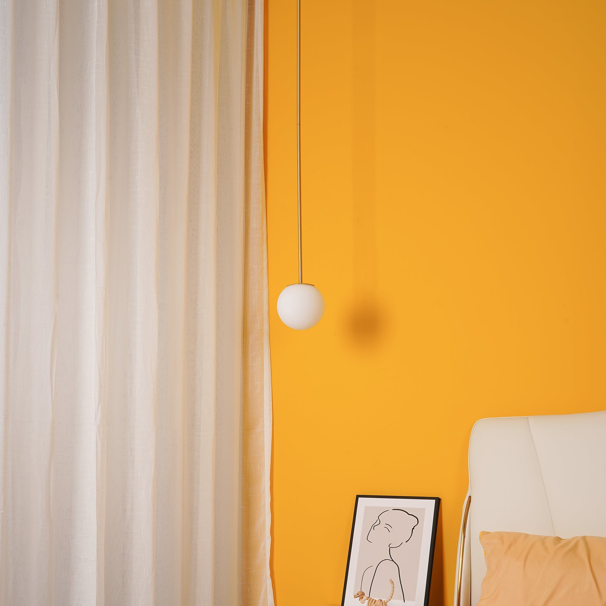 Brass Architectural Pendant Light