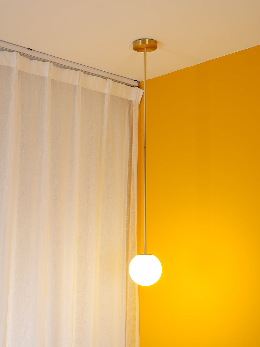 Brass Architectural Pendant Light