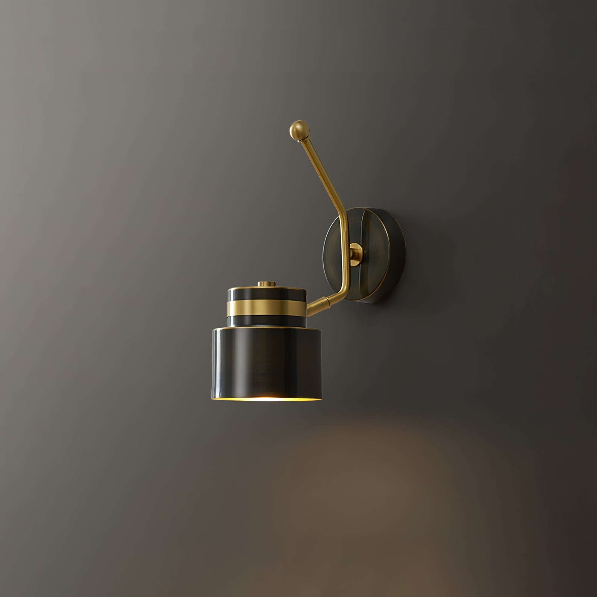 Brass Cylinder Wall Lamp