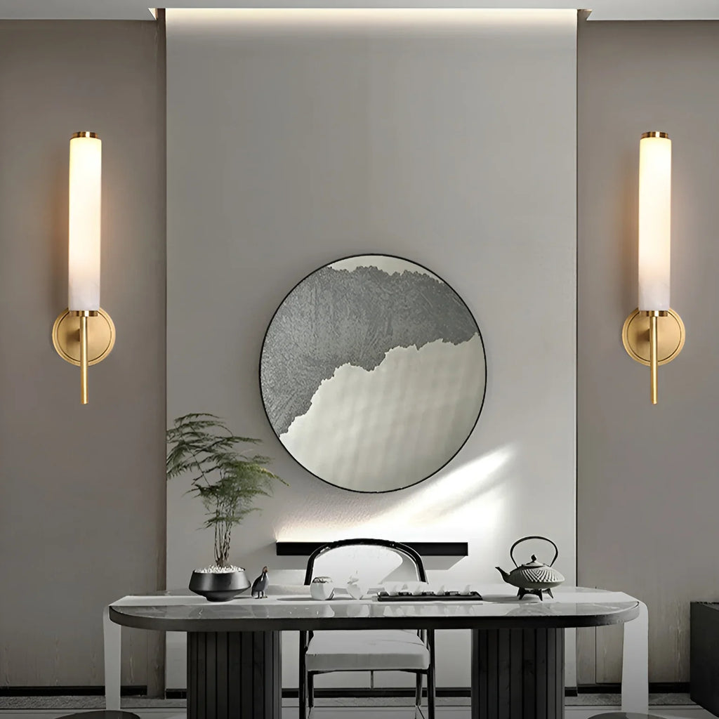 Brindisi Alabaster Candle Style Wall Lamp