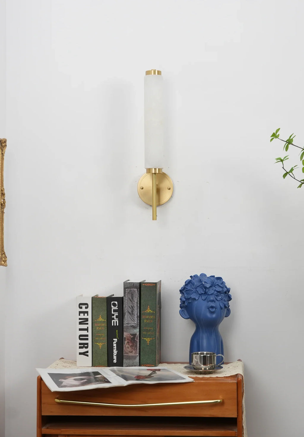 Brindisi Alabaster Candle Style Wall Lamp