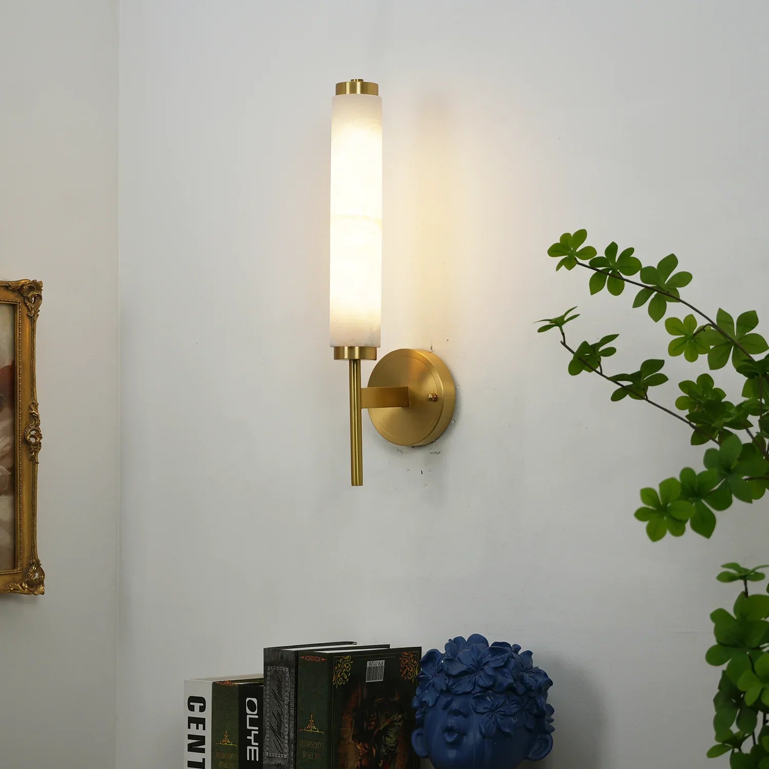 Brindisi Alabaster Candle Style Wall Lamp
