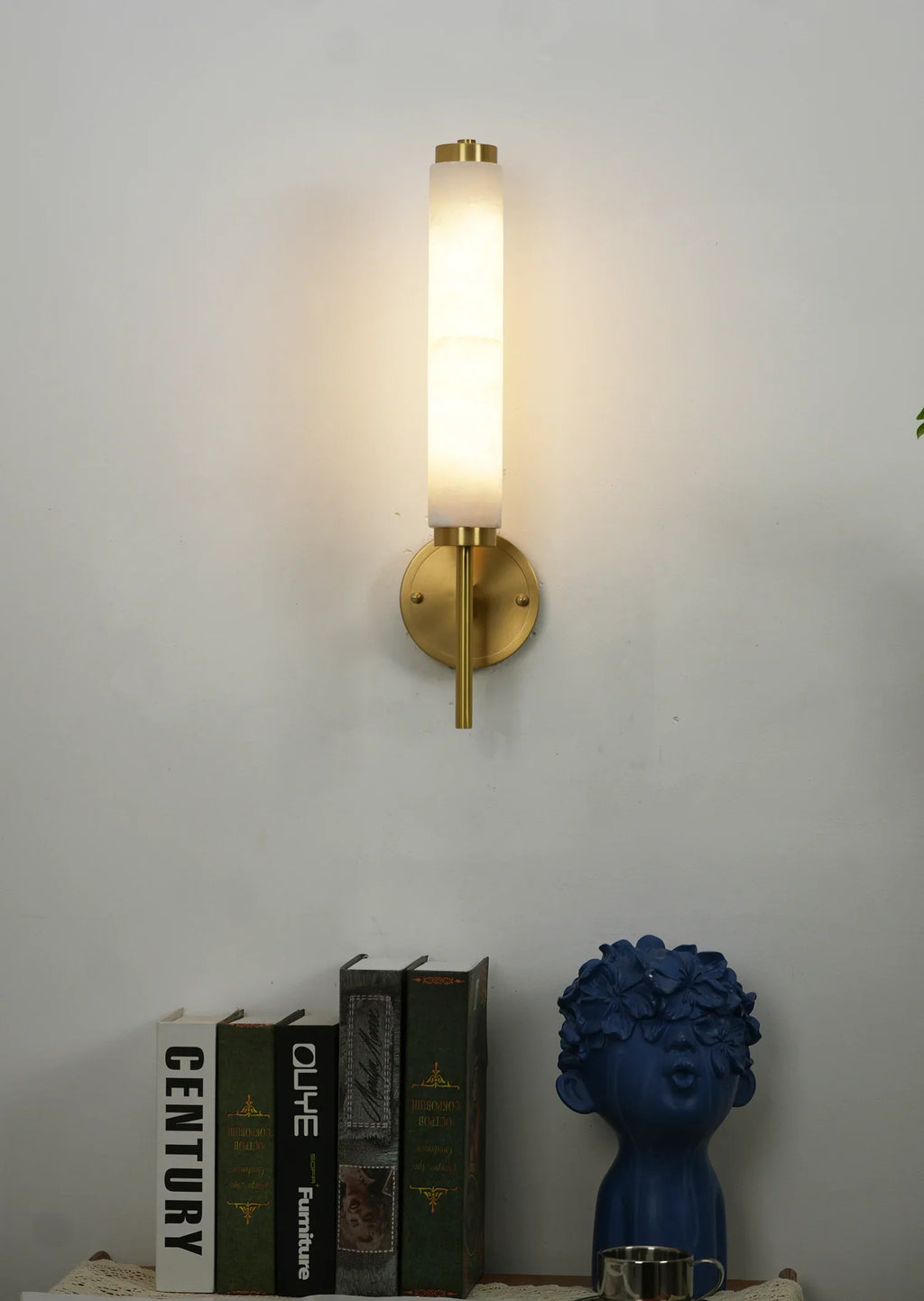 Brindisi Alabaster Candle Style Wall Lamp